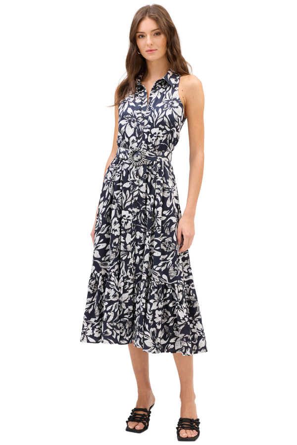 juniper midi dress JUNIPER MIDI DRESS BLACK/IVORY / S