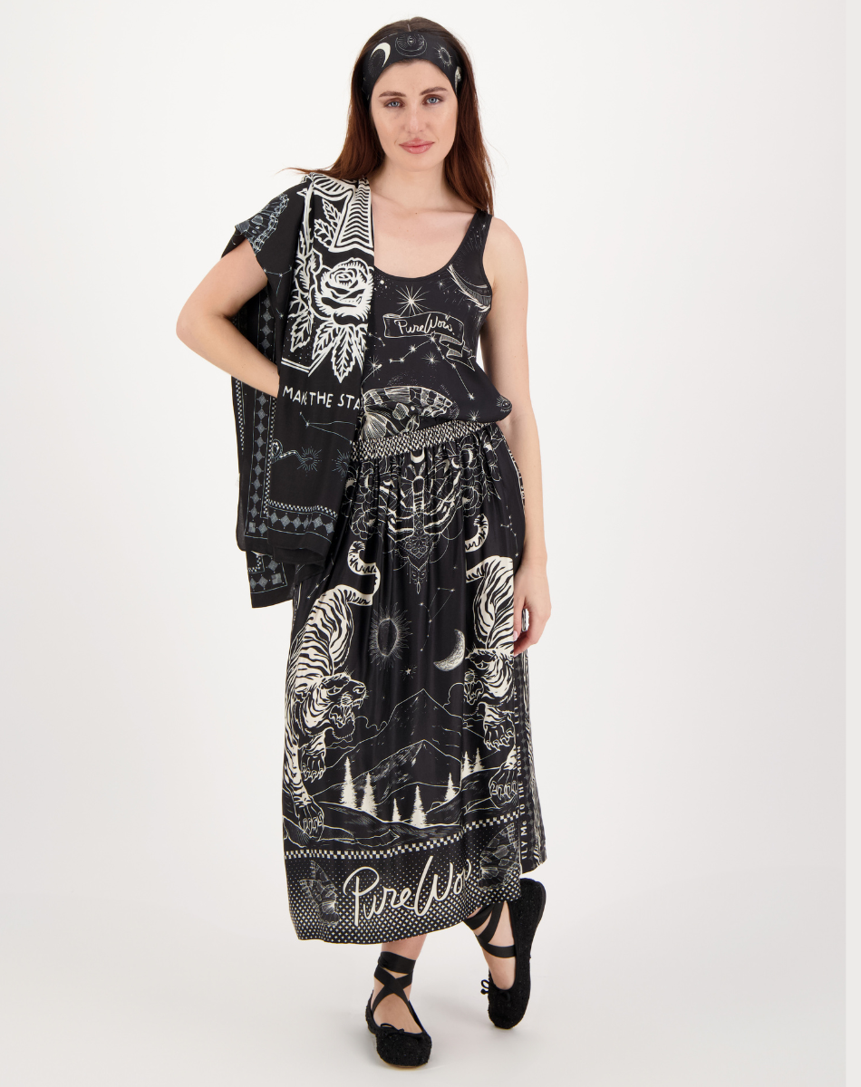 VANESSA PRINTED MIDI SKIRT