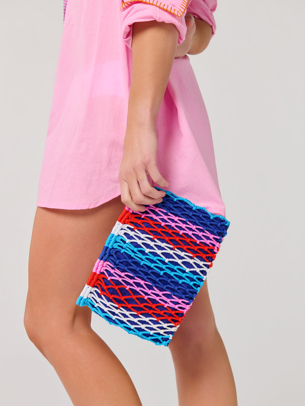 BRAZILIANA STRIPE ZIP POUCH