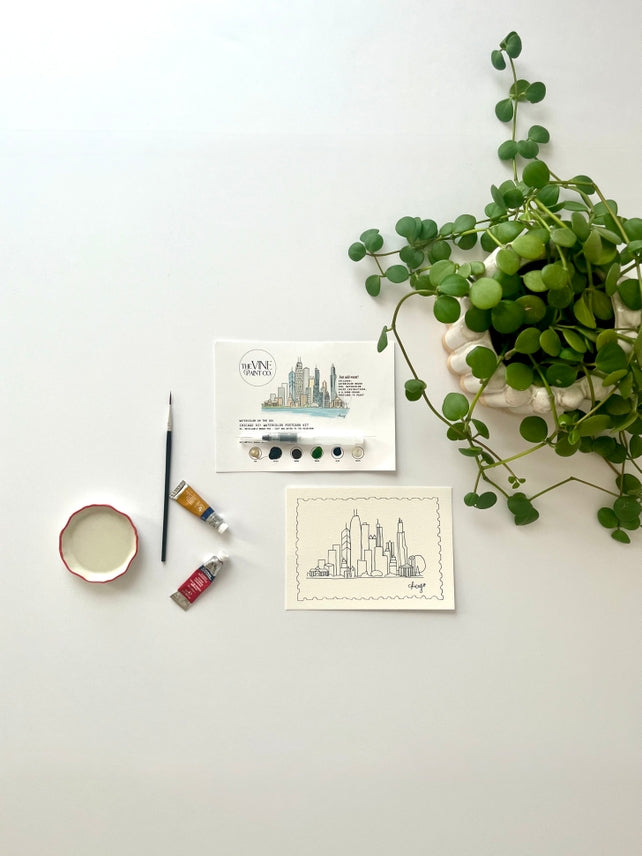 CHICAGO SKYLINE POSTCARD KIT