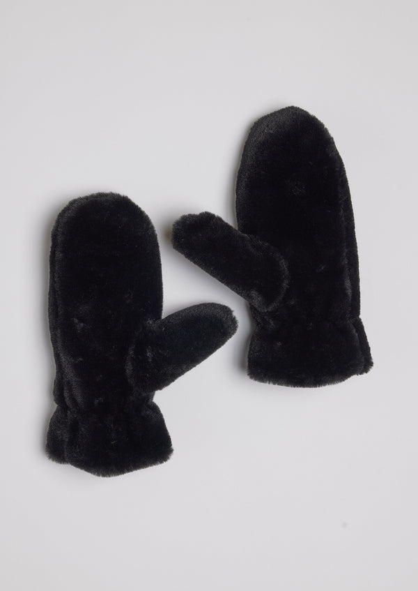 FAUX FUR MITTEN