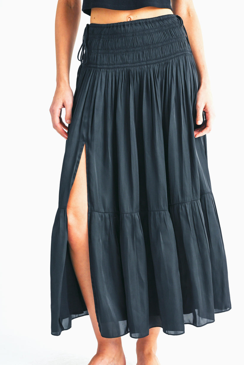 MELORY SMOCKED WAIST MAXI SKIRT