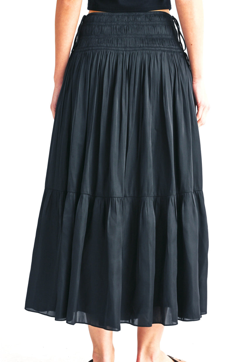 MELORY SMOCKED WAIST MAXI SKIRT