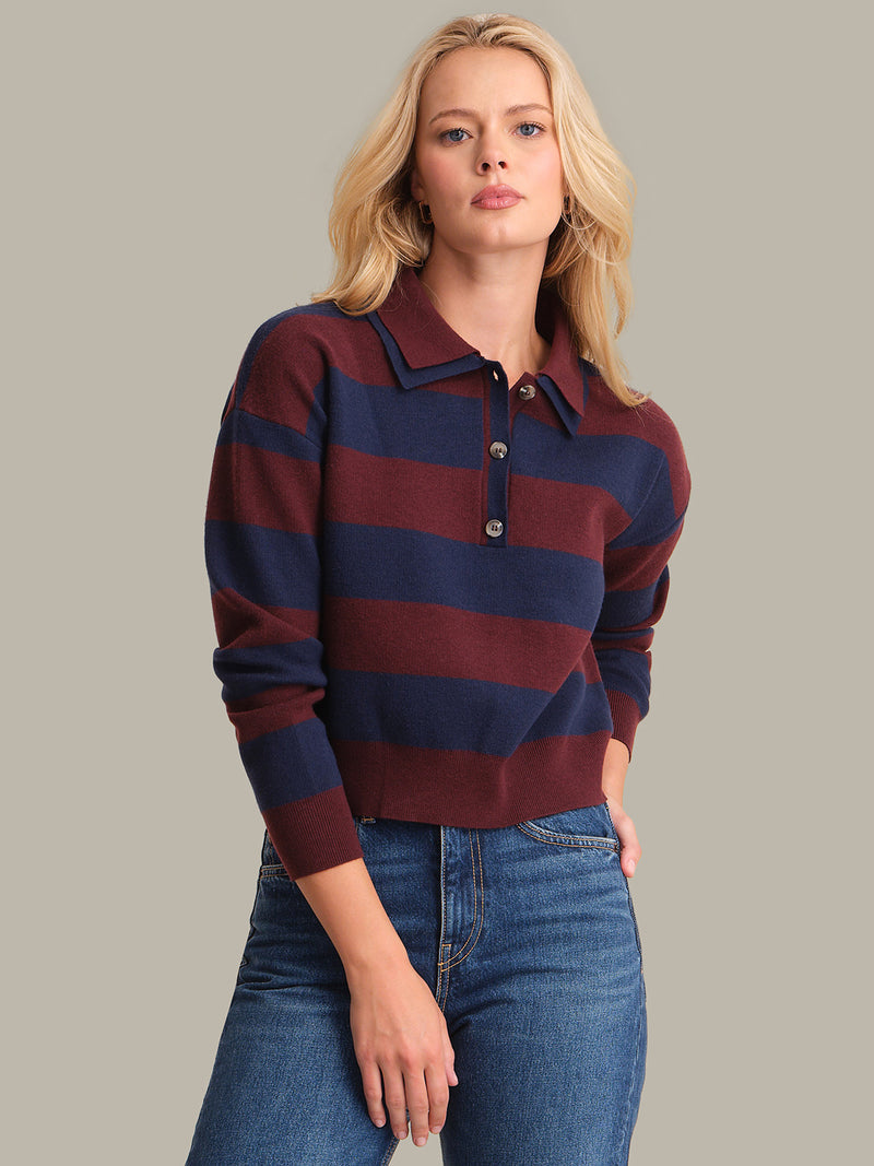 LENNON DOUBLE COLLAR RUGBY PULLOVER