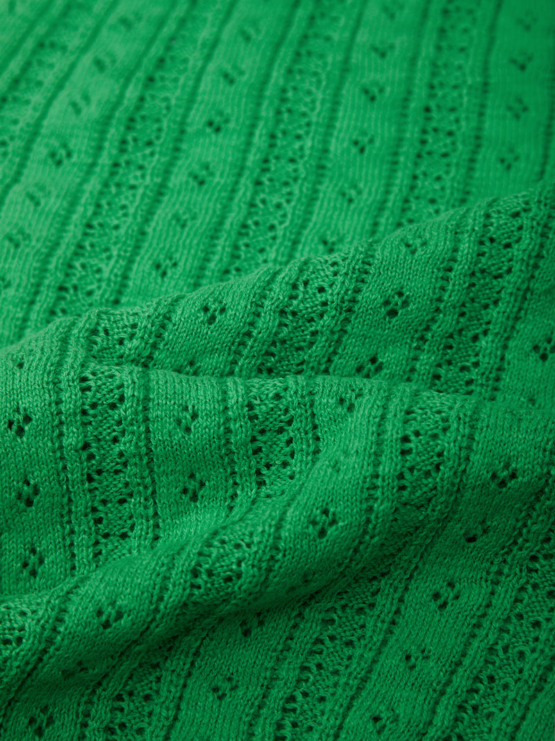 ARDEN POINTELLE PUFF SLEEVE PULLOVER