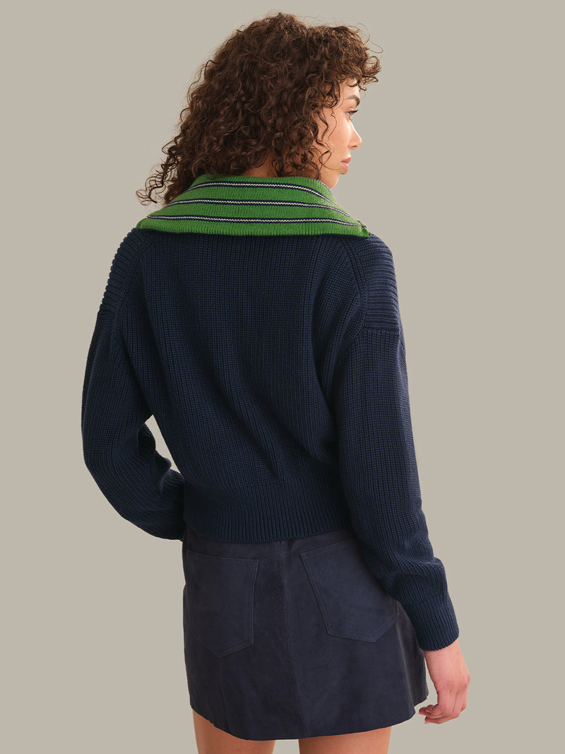 ANTONIA ZIP JACKET W INTERNAL STRIPE