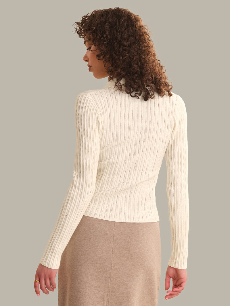 TABITHA CROCHET COLLAR HENLEY