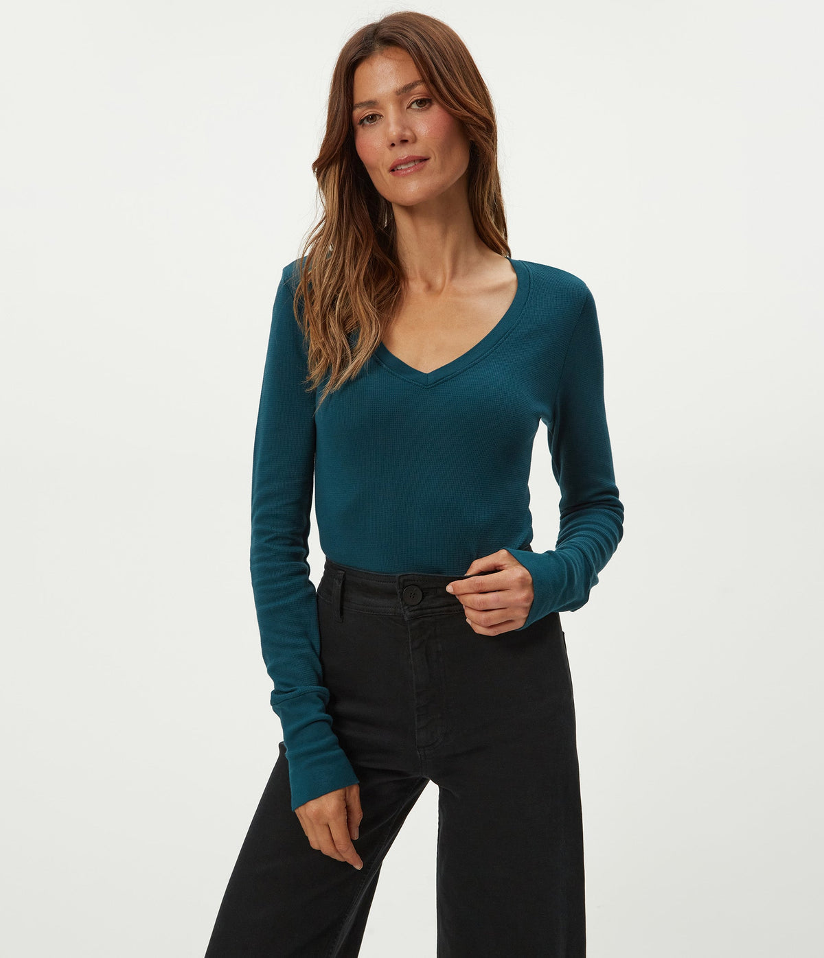 DINAH MODAL THERMAL VNECK
