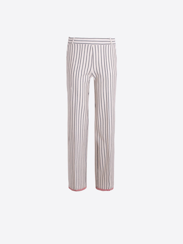 RIBBON TRIM STRIPE PANT