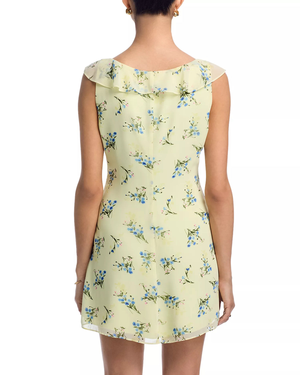 MARINA SILKY FLEUR MINI DRESS