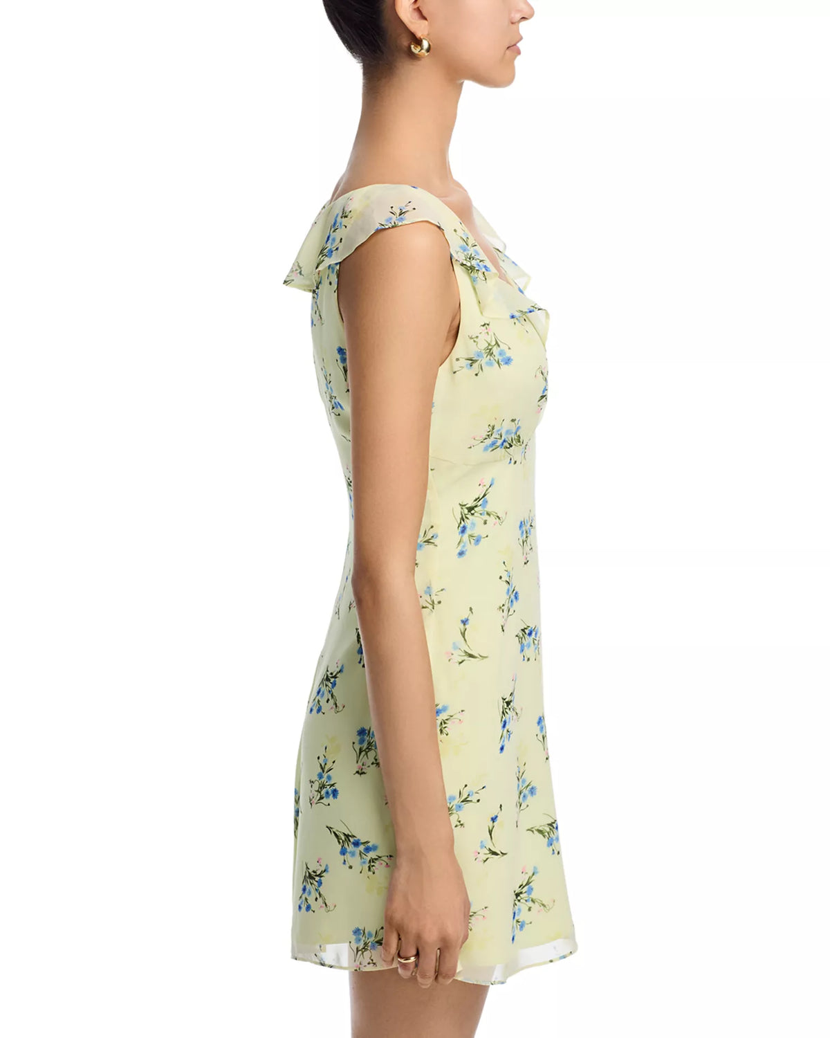 MARINA SILKY FLEUR MINI DRESS