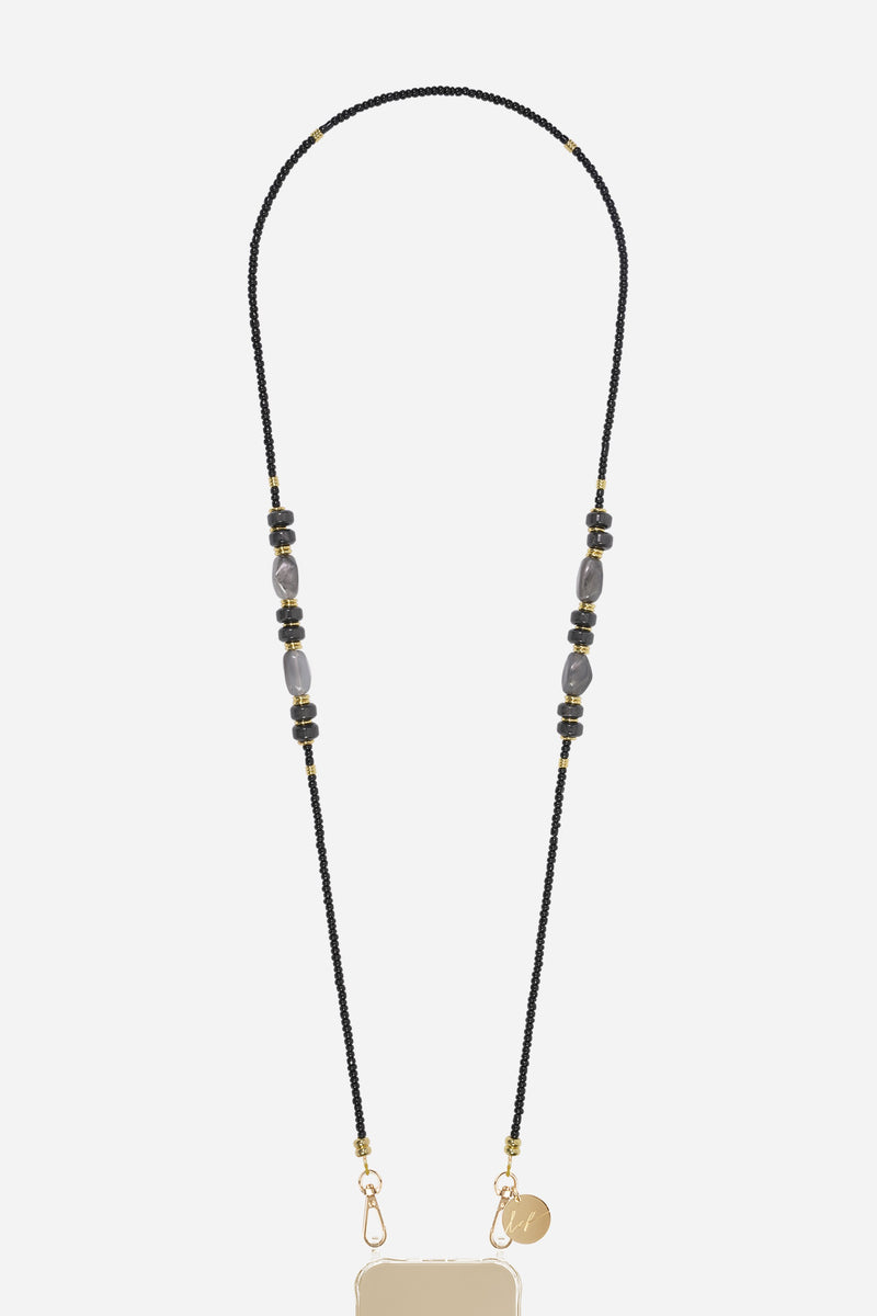 LCF CHAIN CHIARA BLACK/GRAY BEADS