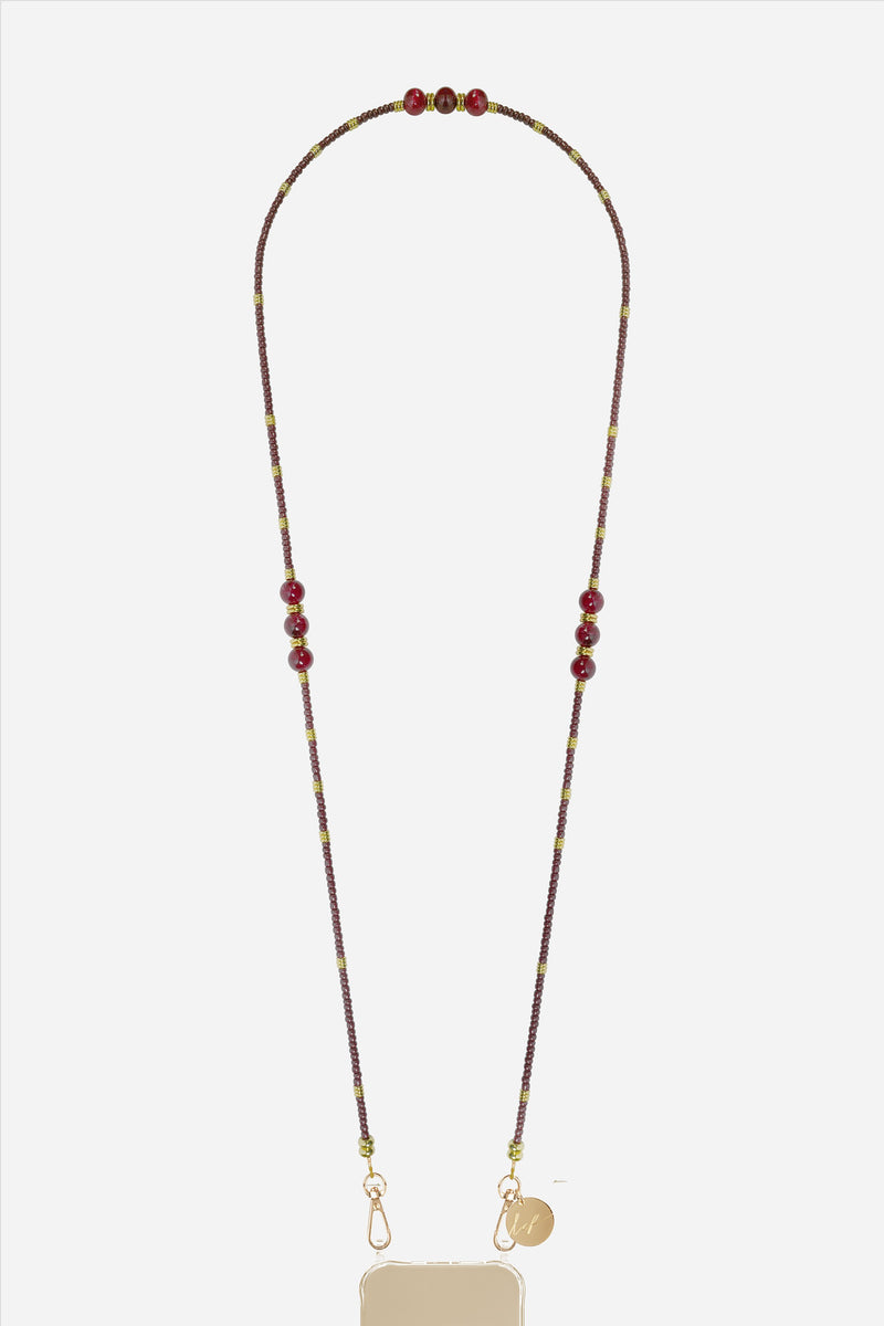 LCF CHAIN IRIS PERLES BORDEUAX