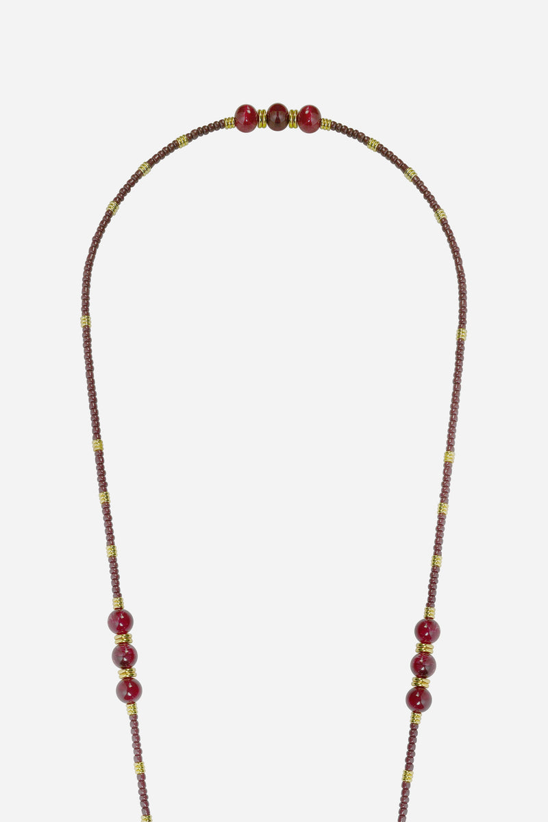 LCF CHAIN IRIS PERLES BORDEUAX