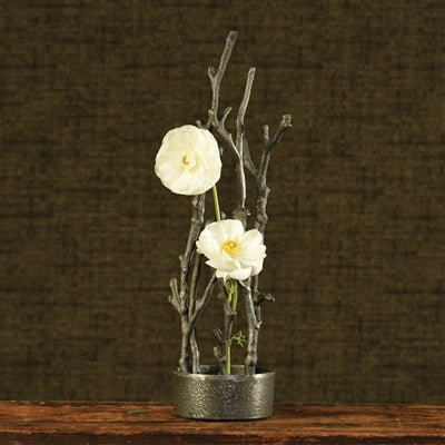 ROUND METAL BRANCH VASE