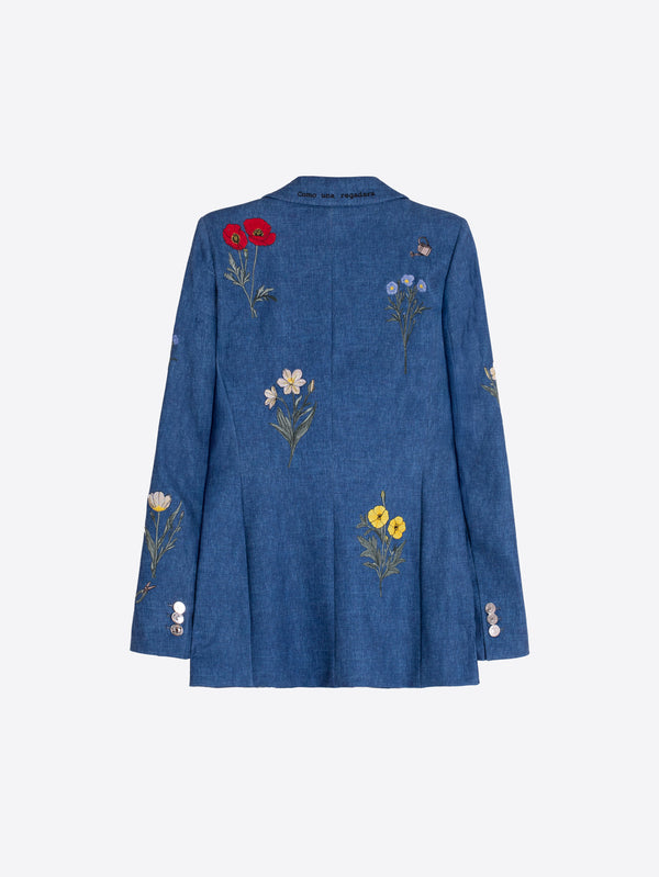 FLORAL EMBROIDERED BLAZER