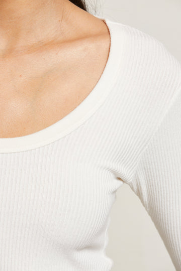 JOSIE 2X1 SWEATER RIB LS UNECK