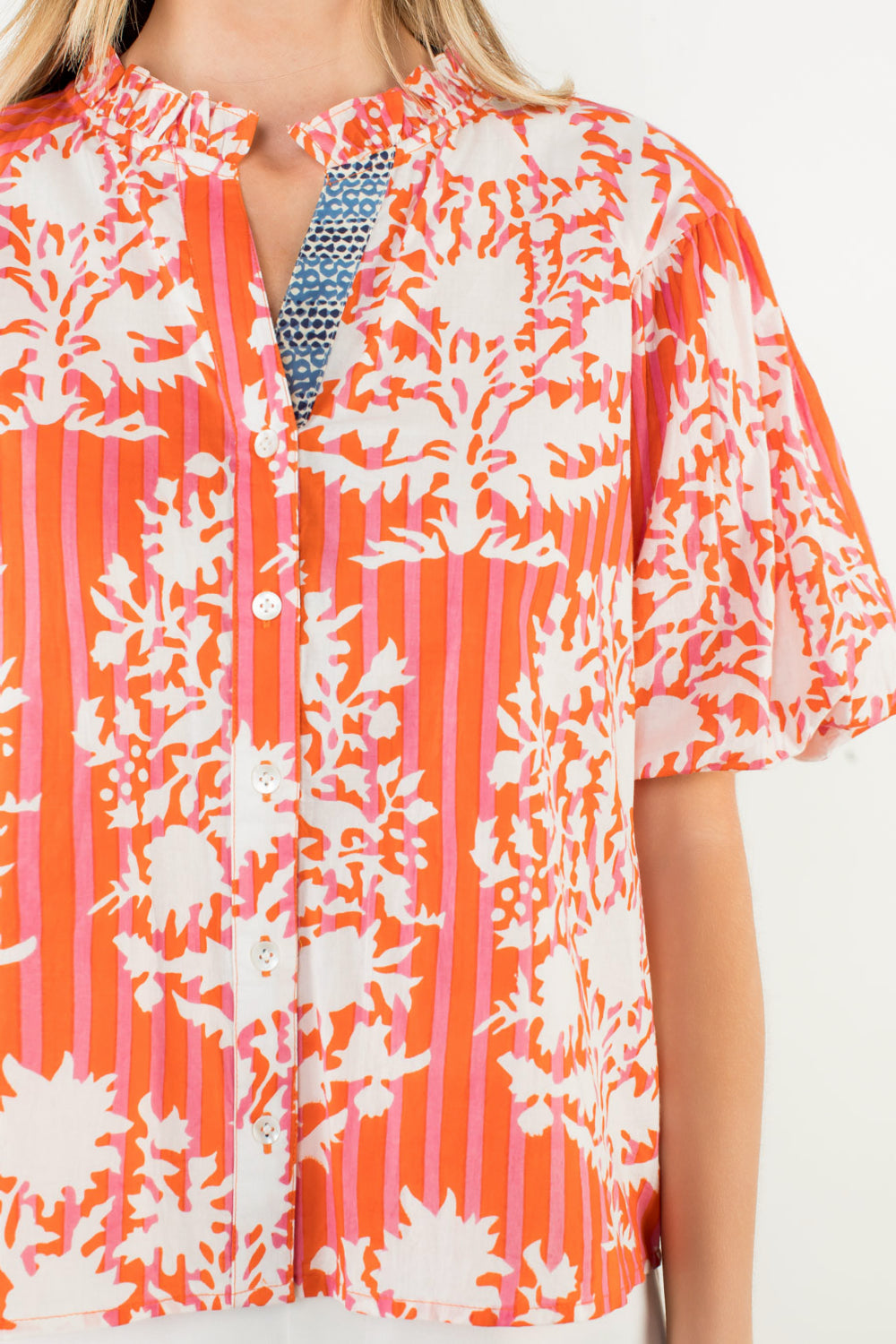 PUFF SLEEVE PRINT TOP
