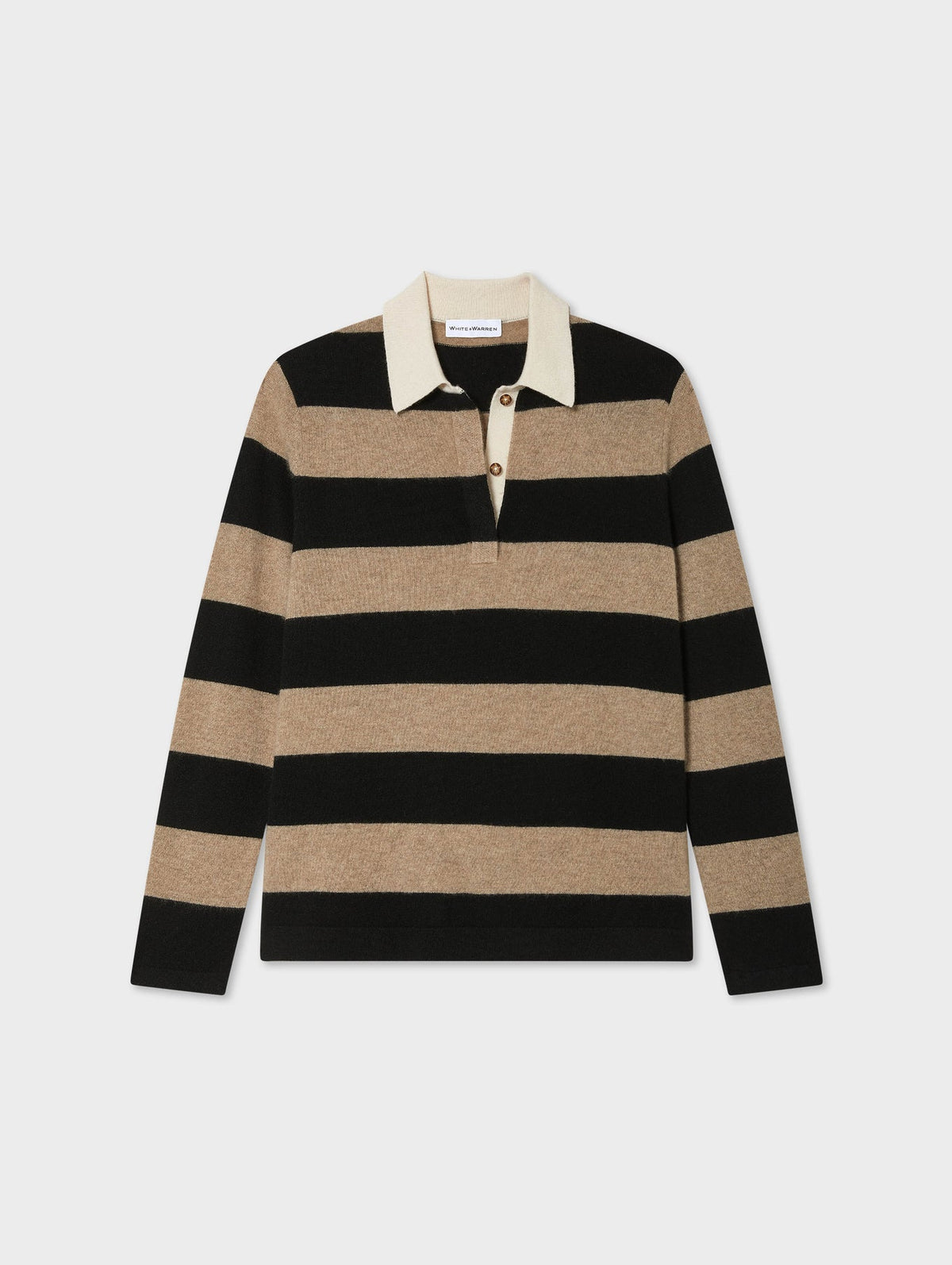 CASHMERE RUGBY STRIPE POLO