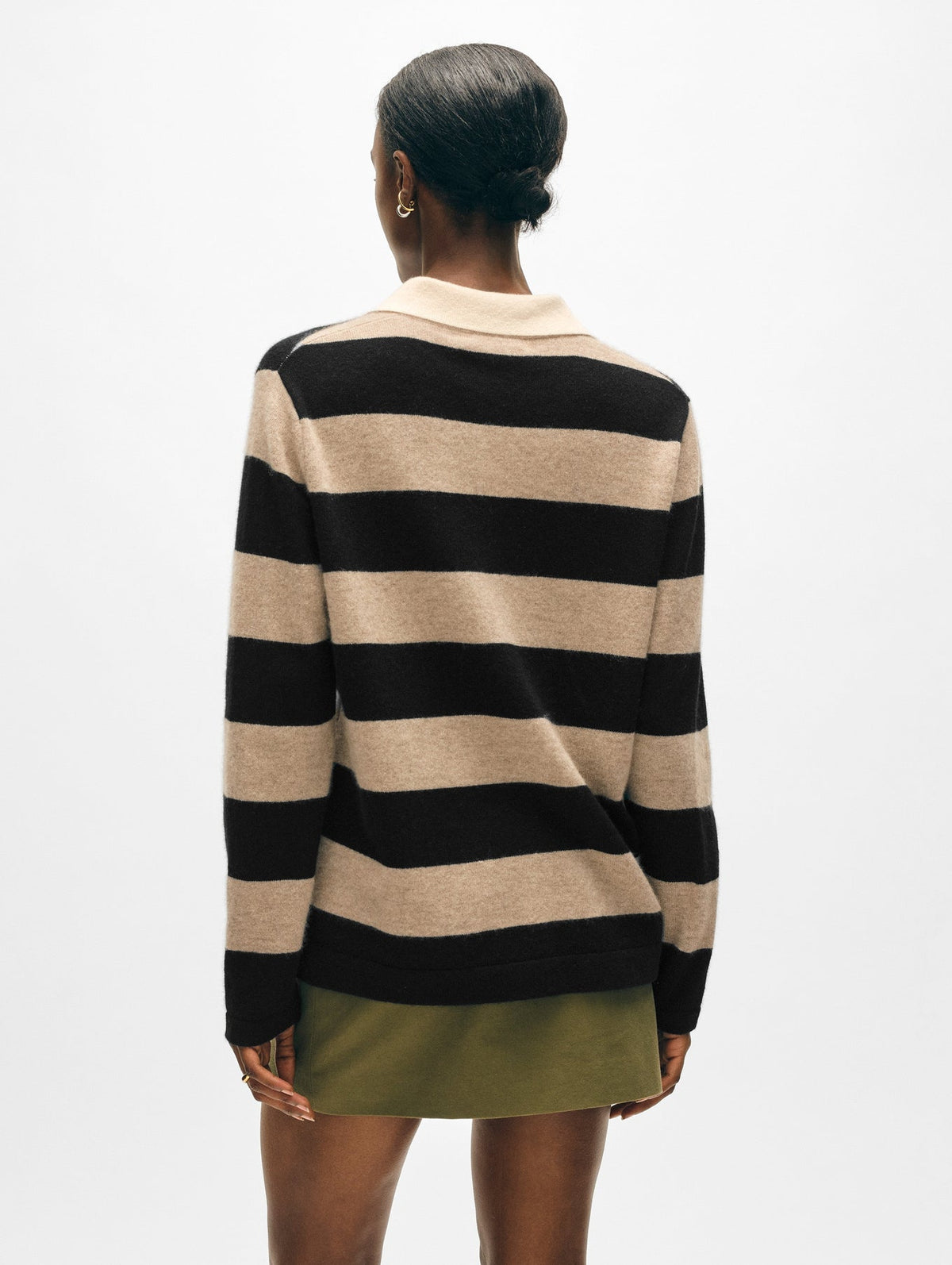 CASHMERE RUGBY STRIPE POLO