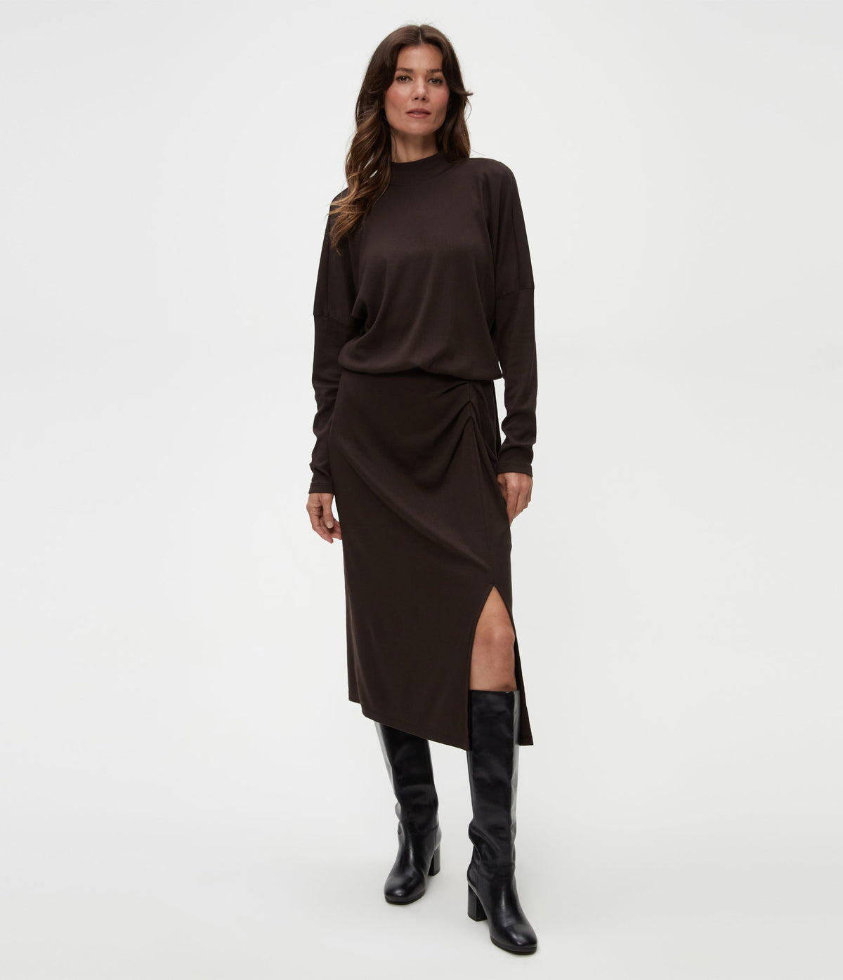 LILA BLOUSON MIDI DRESS