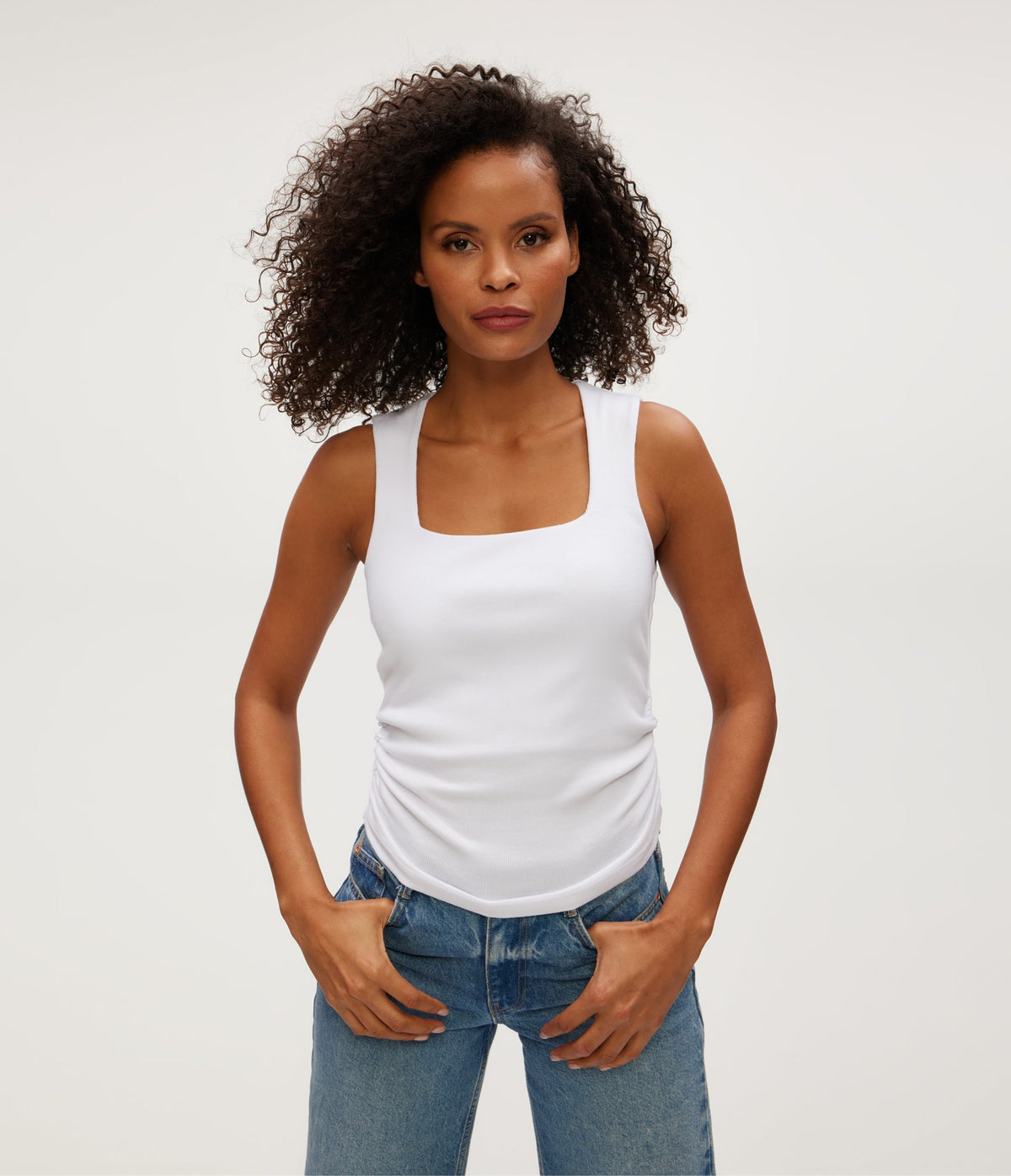 MARIBEL ULTRA RIB SQUARE NECK TANK