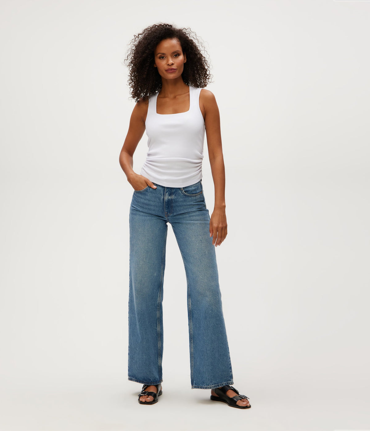 MARIBEL ULTRA RIB SQUARE NECK TANK