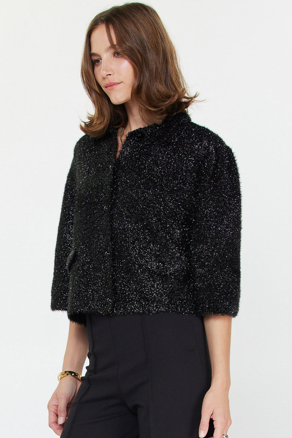 FUZZY METALLIC JACKET