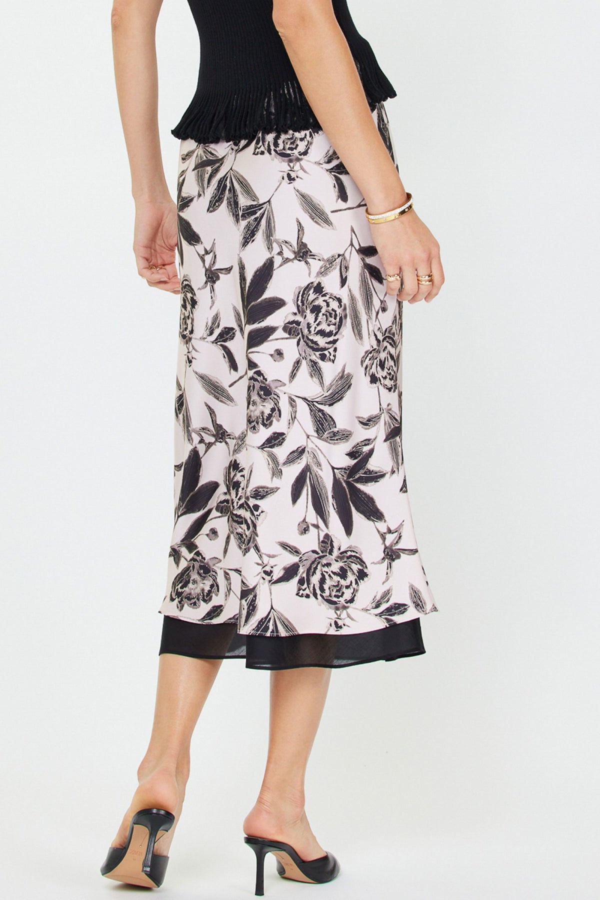 PRINTED MIDI SKIRT
