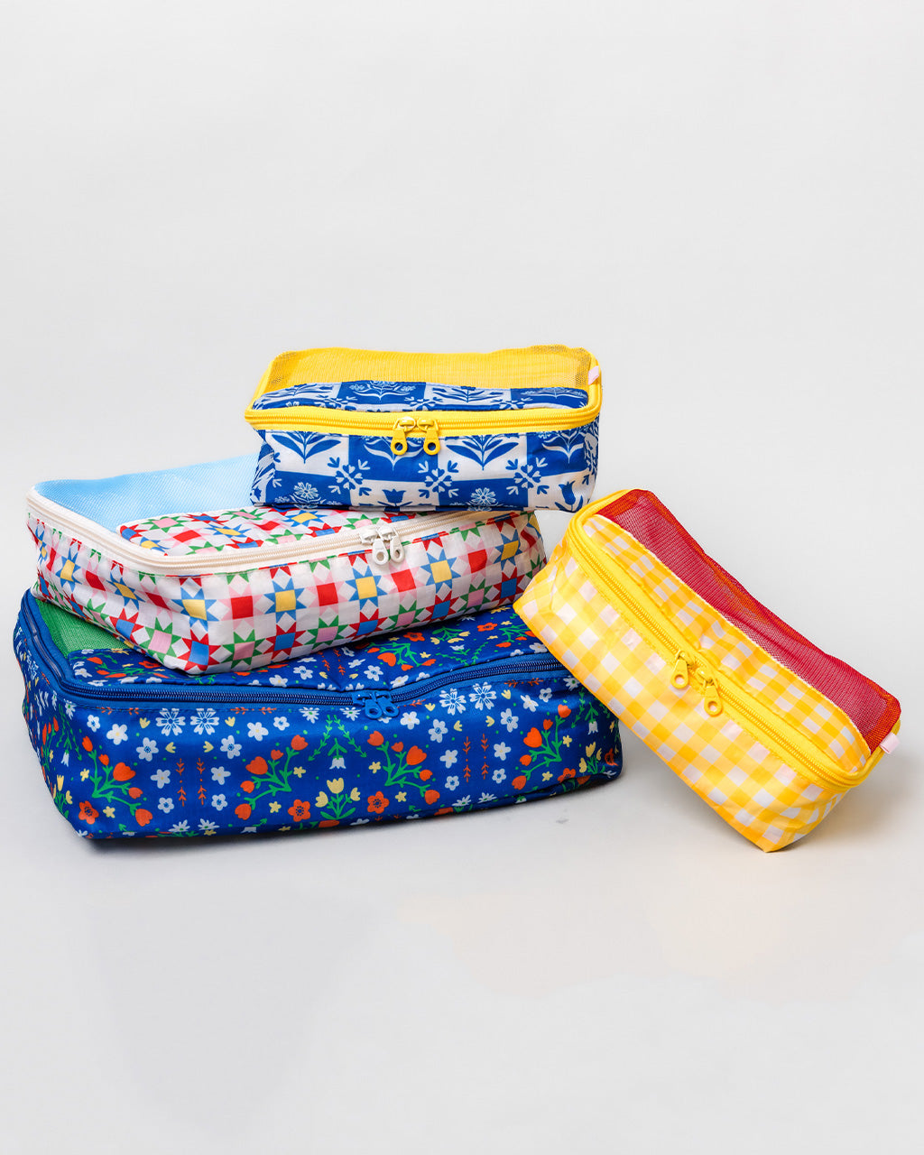 PACKING CUBE SET BLUE SCANDI FLORAL