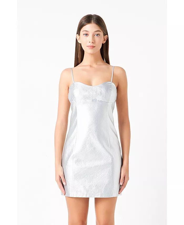 METALLIC MINI DRESS