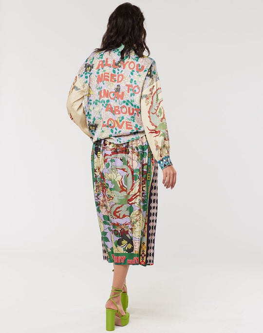 VANESSA PRINTED MIDI SKIRT