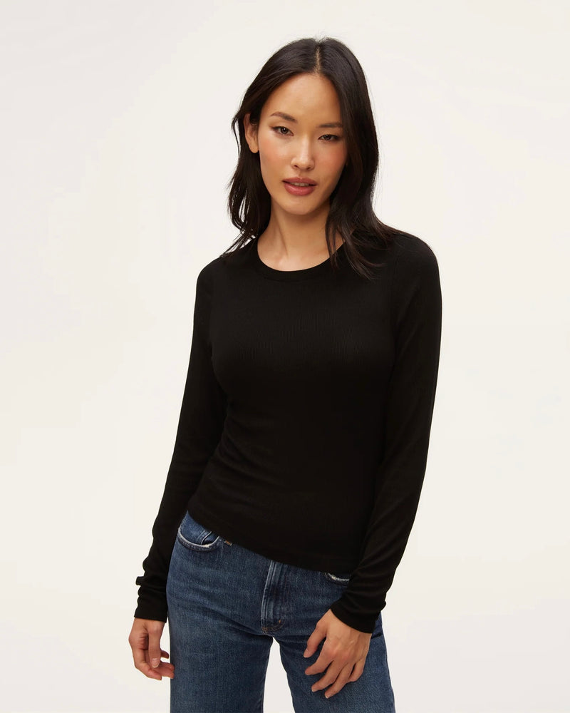 FINN ECO 2X1 RIB CROPPED CREW NECK