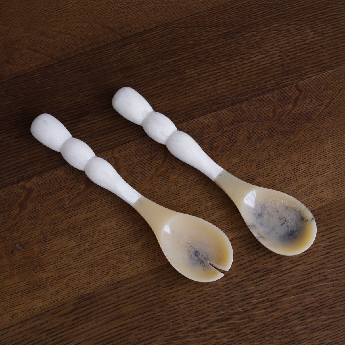 RIO BUBBLE SALAD SERVERS WHT