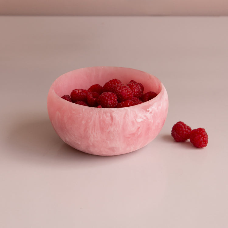 RESIN SORBET MINI BOWL RASPBERRY