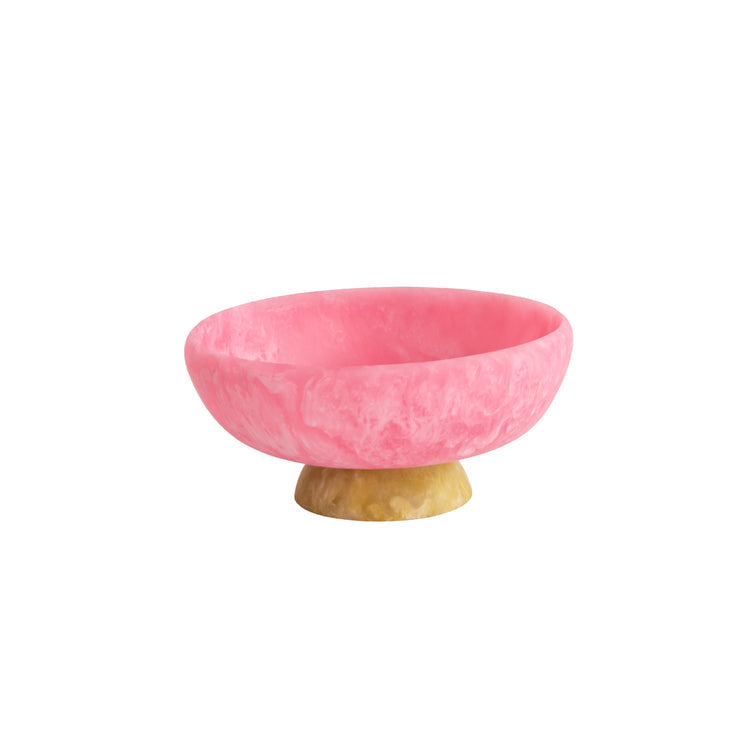 RESIN SORBET MED BOWL RASPBERRY/MATCHA