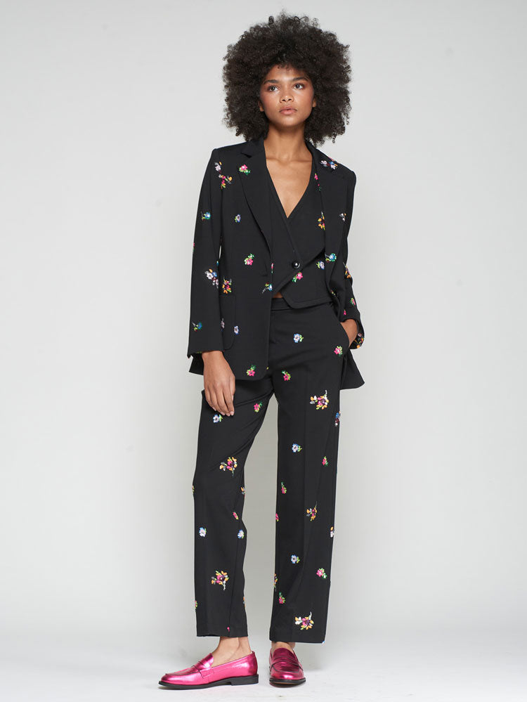 SPARKLE FLORAL BLAZER
