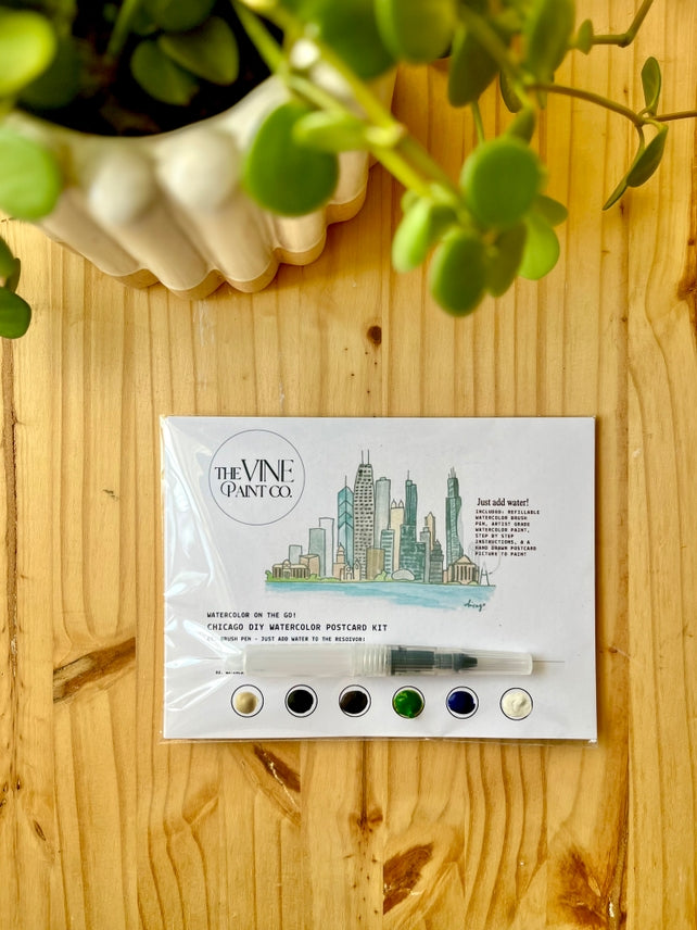 CHICAGO SKYLINE POSTCARD KIT