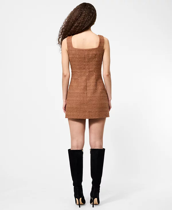 TWEED SQUARE NECK MINI