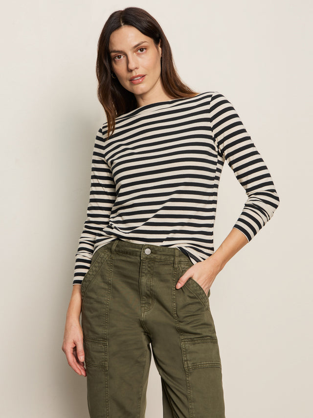 BOATNECK LONG SLEEVE TEE