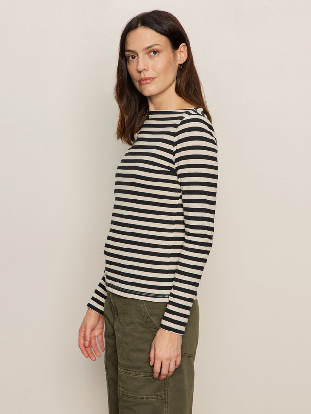 BOATNECK LONG SLEEVE TEE