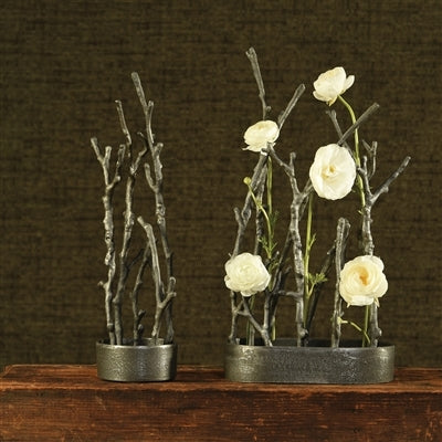 ROUND METAL BRANCH VASE