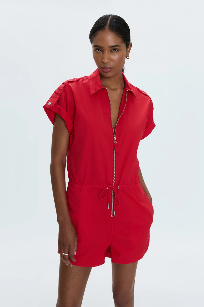MEG ZIP FRONT ROMPER