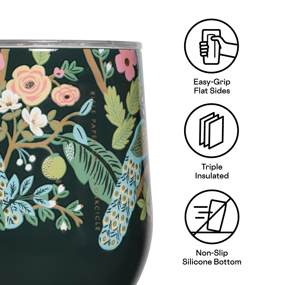 12OZ STEMLESS PEACOCK