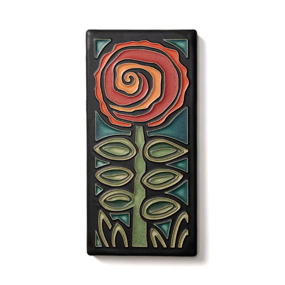 4X8 TILE PERCIVALS PETALS ORANGE