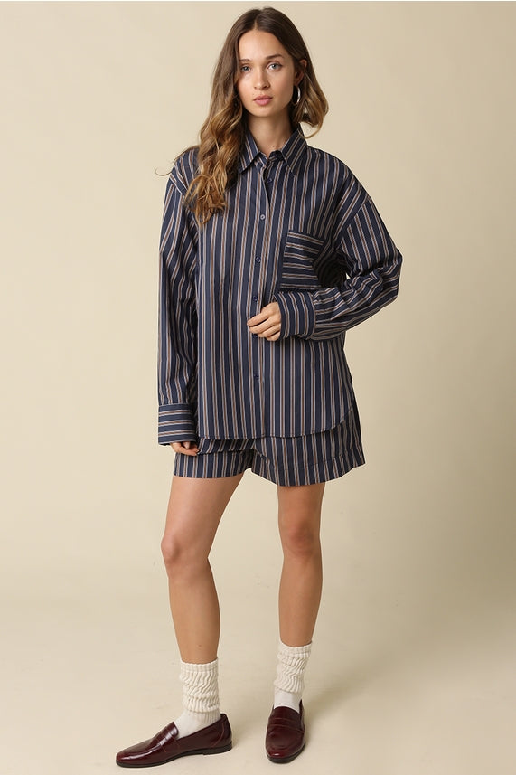 STRIPE LOUNGE SHORT