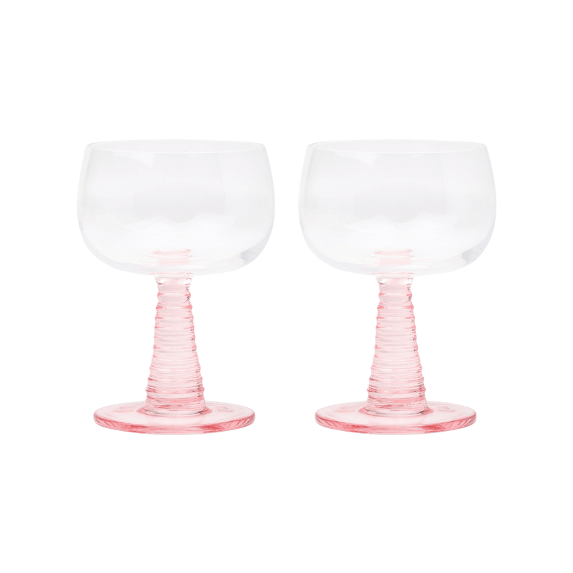 ROMY SET/2 WINE GLASSES BLUSH