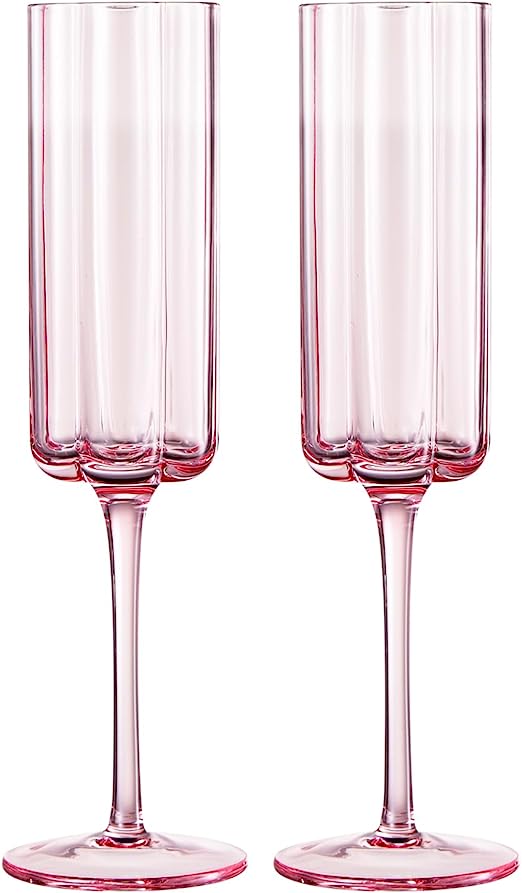 FLOWER CHAMPAGNE FLUTE SET/2