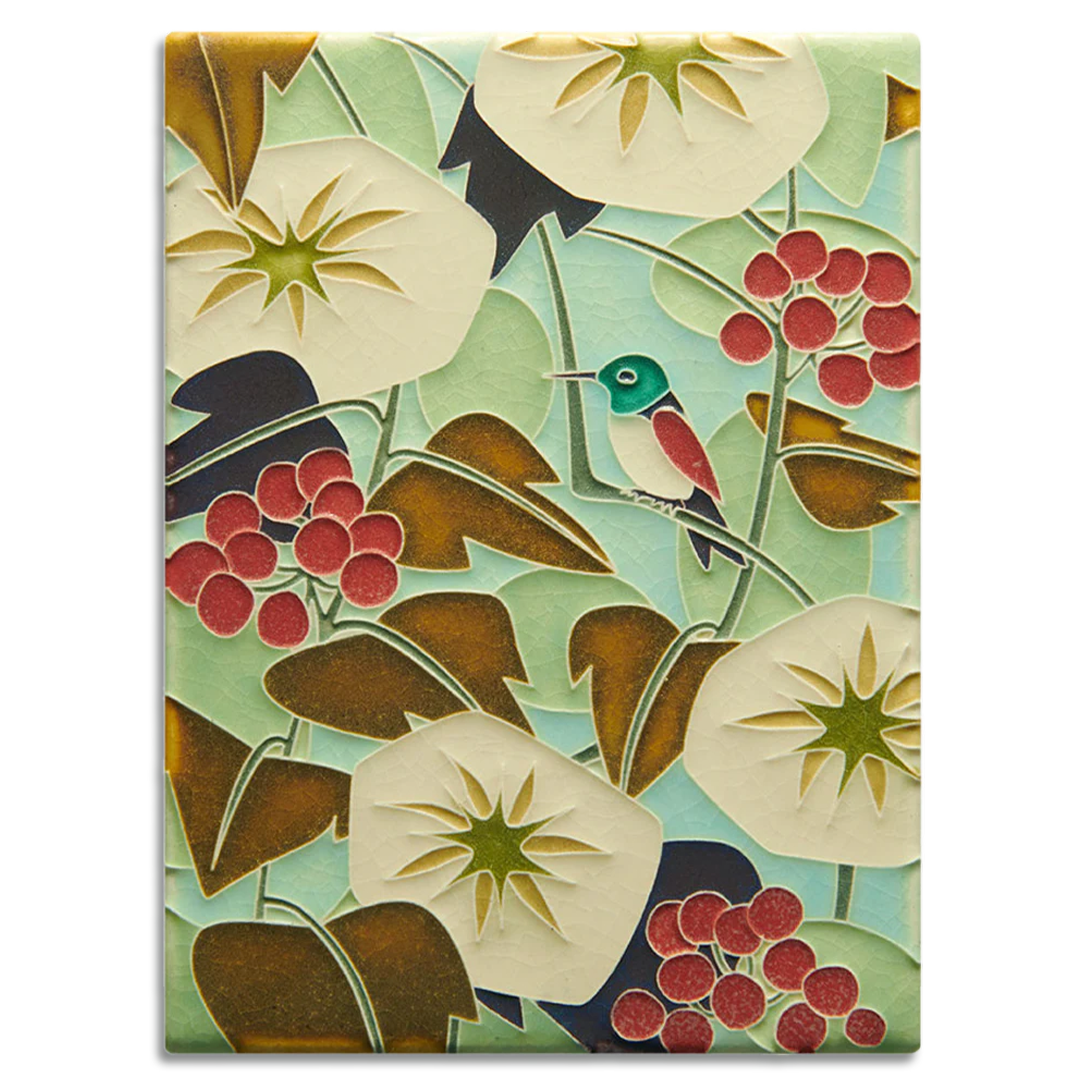 6X8 TILE HUMMINGBIRD BONE