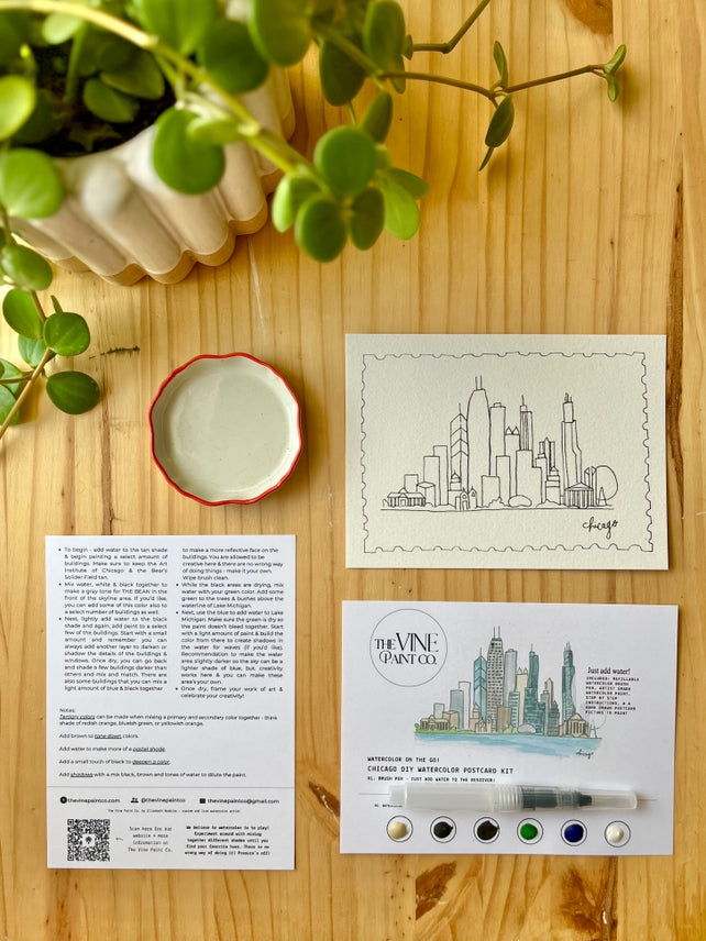 CHICAGO SKYLINE POSTCARD KIT
